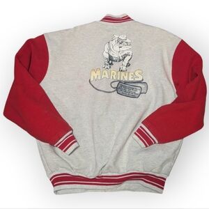 Vintage Military USMC Marines Varsity Bomber Jacket